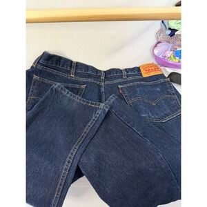 Levis 505 Regular Fit Straight Leg Dark Wash Blue Denim Jeans 40x34 00505-0216